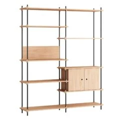 Moebe Shelving System – S.200.2.C - Oak/Black