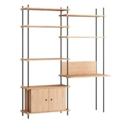 Moebe Shelving System – S.200.2.E - Oak/Black