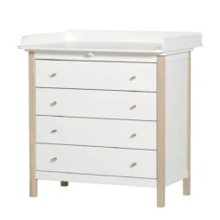 Nursery Dresser, White/oak