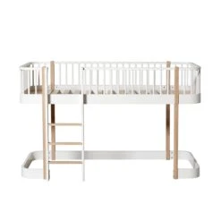 Wood Low Loft Bed, 90x200cm