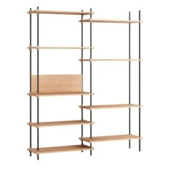 Moebe Shelving System – S.200.2.A - Oak/Black