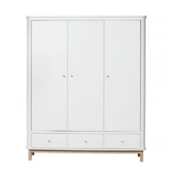 Wardrobe 3 Doors White Oak