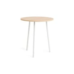 Hay Loop Stand Round Table -Skandium Sale Store 90 oak white