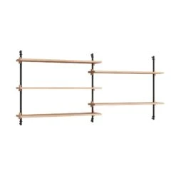 Moebe Wall Shelving - WS.65.2 - Oak/Black